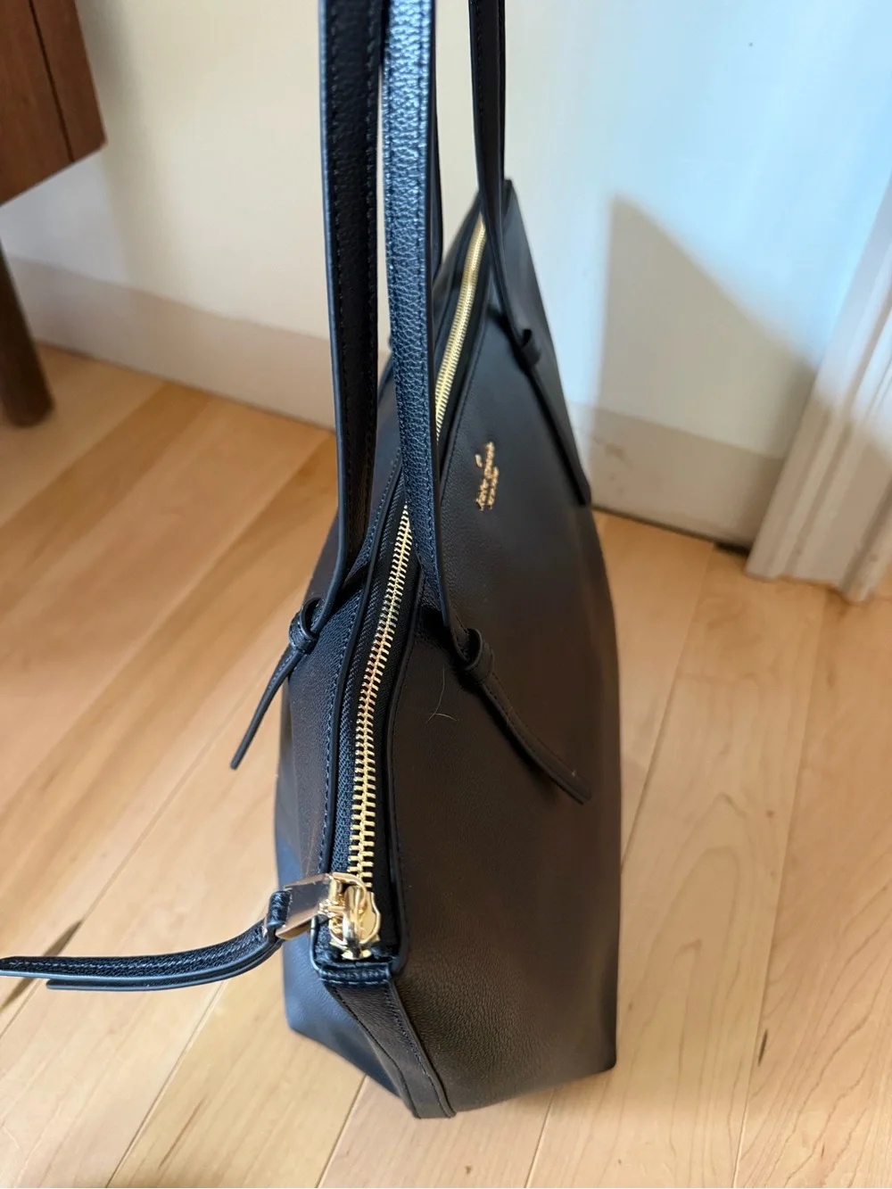 Kate Spade New York All Day Large Tote in black pebbled leather